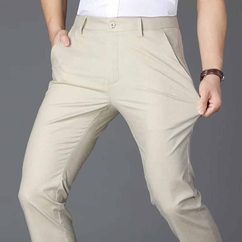 Men's 2024 Summer Lightweight Tencel Linen Straight Casual Pants