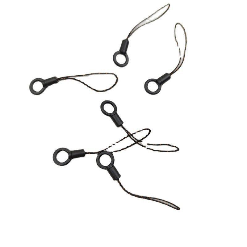 Black Universal DIY Mobile Phone Lanyard with Buckle for Jewelry and Case Accessories