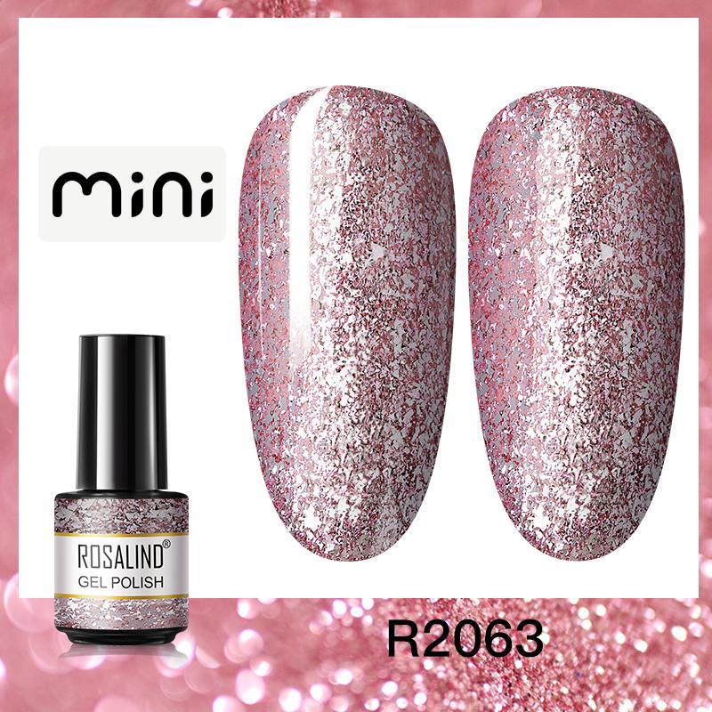 ROSALIND Mini Nail Gel Polish Hybrid Gel Polish UV Gel Manicure Soak Off Nail Art Base Top Coat