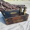 12.7 cm Brass Compass Sextant with Wooden Case Perfect Navigational Tool for Mariners Collectors J Scott London-Brass Sextant Gift