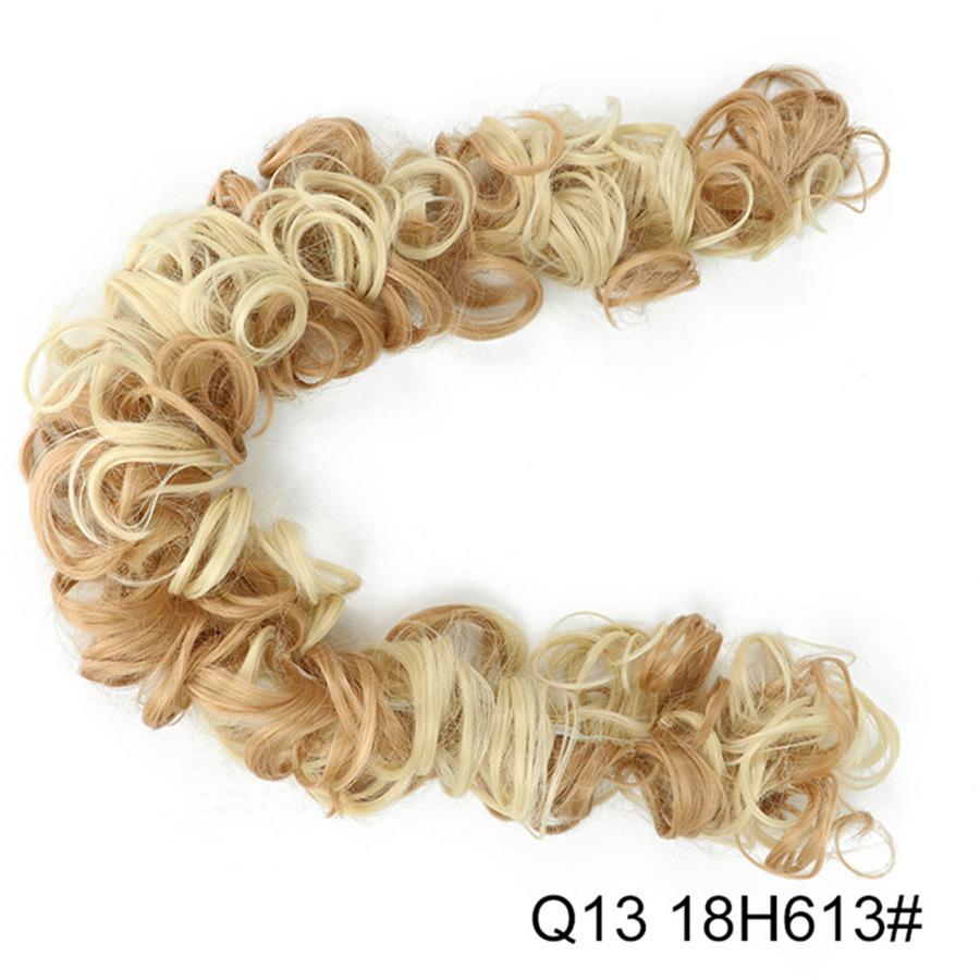 Messy Bun Hair Piece Long Chignon Elastic Wavy Curly Hair Bun Scrunchies Extensions Synthetic Hairpieces for Women Girls