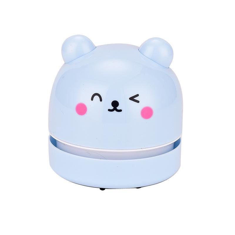 Round Battery Operated Cartoon Desktop Vacuum for Eraser Crumbs