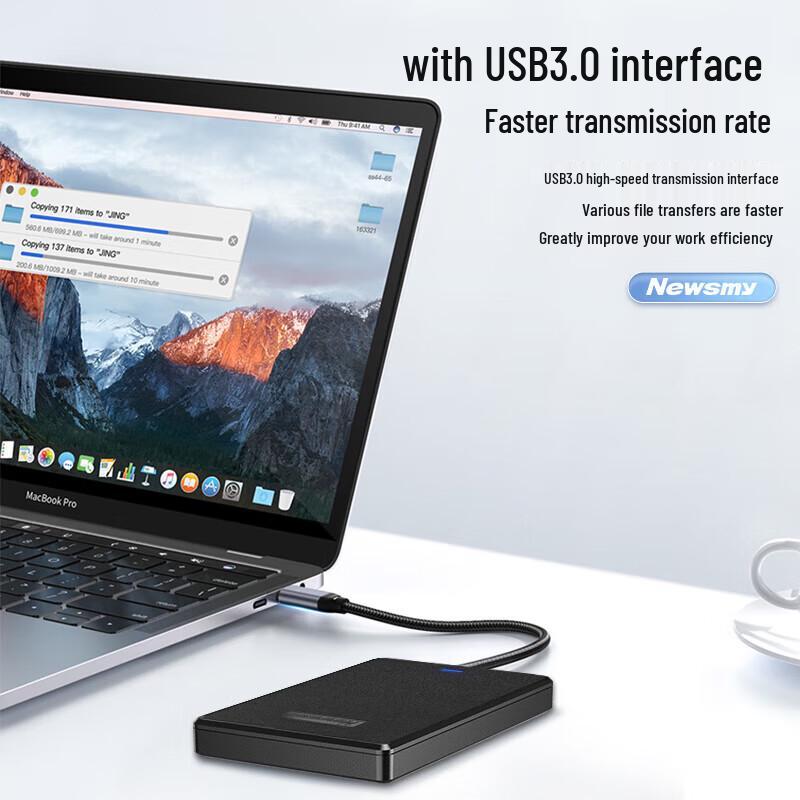 Newsmy 500GB USB 3.0 Tragbare Festplatte