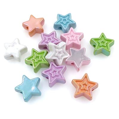 5pcs UV Phantom Color Stereo Star Beads Used for Earrings Bracelet Necklace Making Creative Jewelry Materials DIY Handmade Accessories