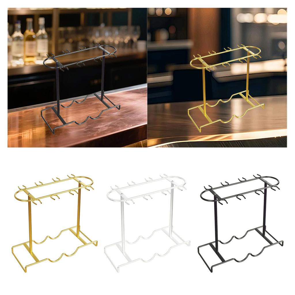 Countertop Wine Glass Holder Freestanding Desktop Goblet Rack Wine Rack for Dining Room, Kitchen, Restaurant, Home, Wine Cabinet