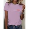 Women's Summer T-shirt - Paris Minimalist Gradient Pattern - Beautiful Women's Round Neck Casual Sports, Comfortable Short Sleeves for All Seasons