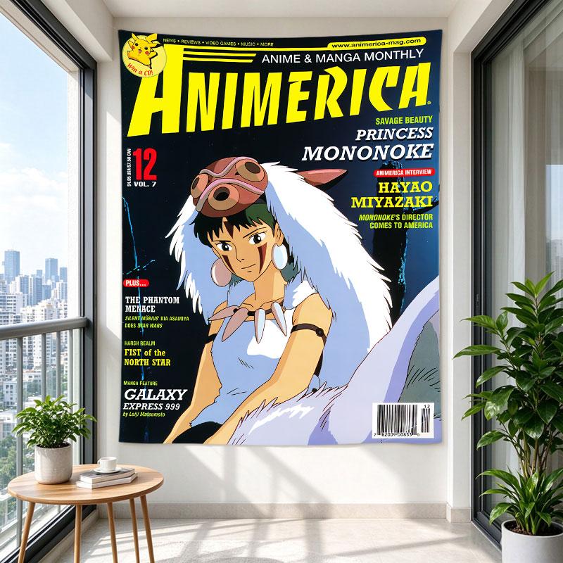 Animerica Magazine Princess Mononoke San Manga Cover Art Print