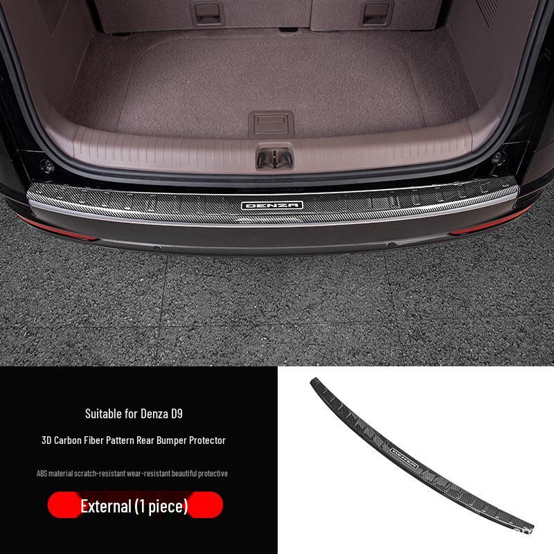 Denza D9 Rear Bumper Carbon Fiber Texture Tailgate Sill Protector