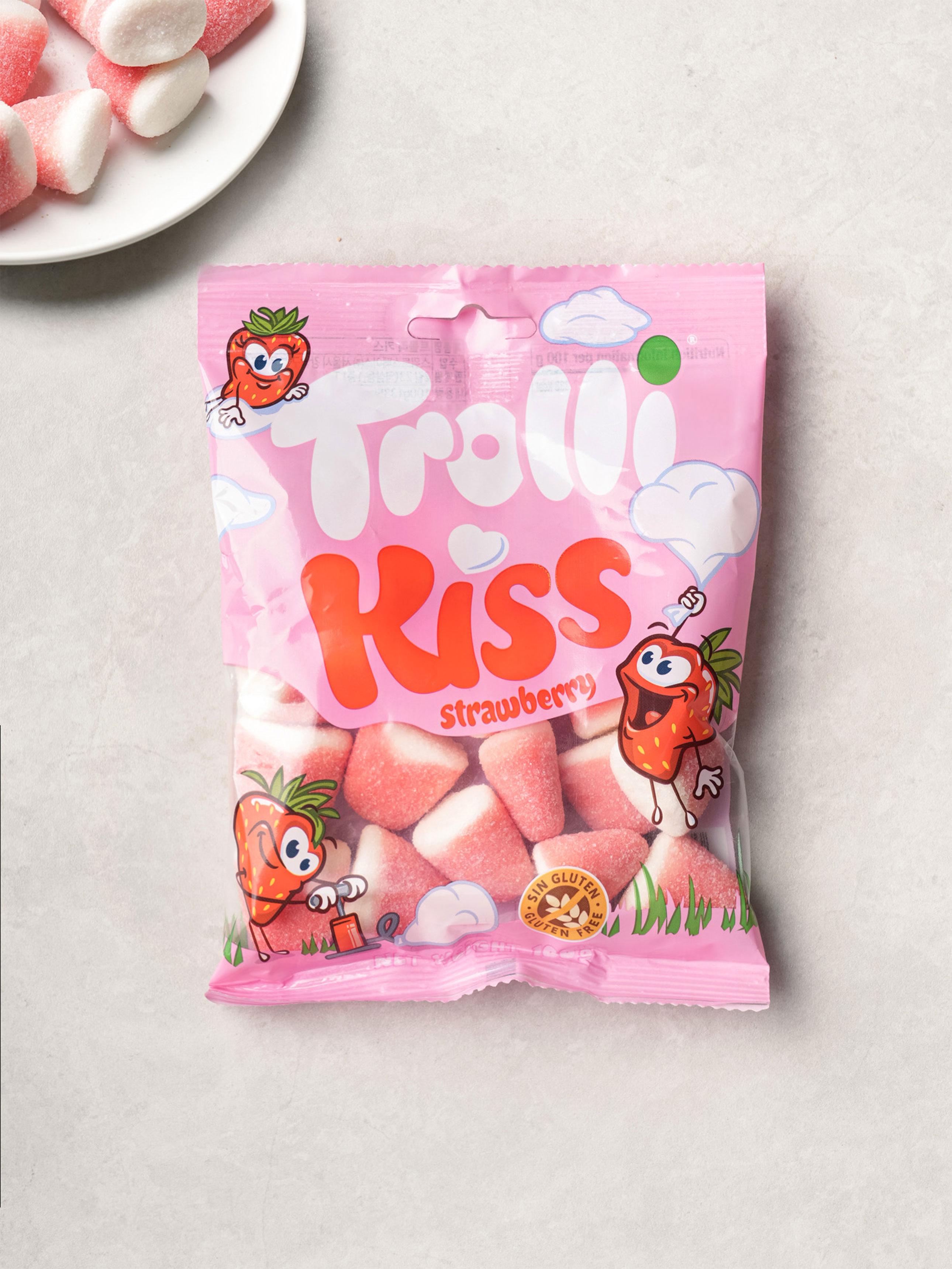 Конфеты жевательные Trolli Kiss, пакет 100 г 1ea