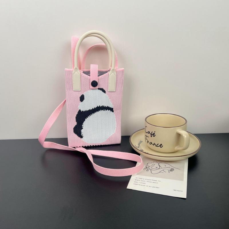 Ns Mobile Phone Bag Cartoon Cute Niche Design Knitted Bag Versatile Messenger Shoulder Bag Change Bag Cute Style