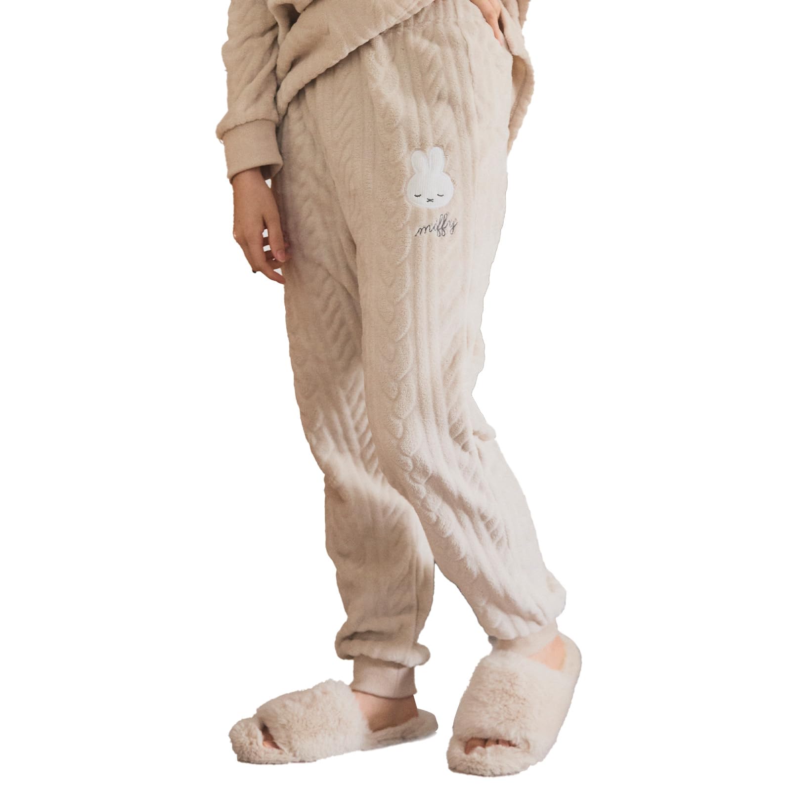 

Room Wear Miffy Cable Pants Miffy Embroidery Pullover Solded Separate Ivory LL [Lafuku] Womens