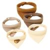 5Pcs Feeding Drool Bibs Cotton Accessories Newborn Solid Color Button Soft Towel Baby Bibs