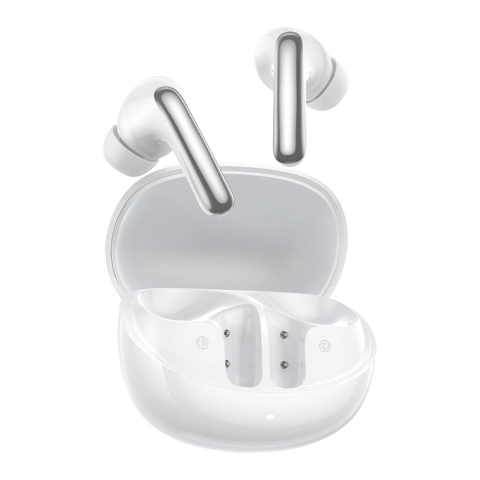 

QCY MeloBuds N60 Wireless 56dB Noise Dual LDAC Bluetooth Ambient Sound Capture Wear Clear Up to 45 Hours of App IPX5 Technical Standards Certification білий