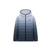 Gradient Zipper Hooded Warm Down Jacket Men Outerwear Pure-White 152347903-4