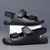 Leather sandals high-end men's 2025 summer new trendy shoes soft-soled business casual shoes men wear microfiber slippers soft leather