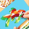 1 Set Diy Paste Material Kit Paper 3D Geometric Sticker Books Handmade Educational Toys Car Animals Sticker Book For Children