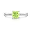 925 Sterling Silver Exquisite Elegant Small Square Zircon Sparkling Ice Flower Cut Ring, Birthday Party Anniversary Gift