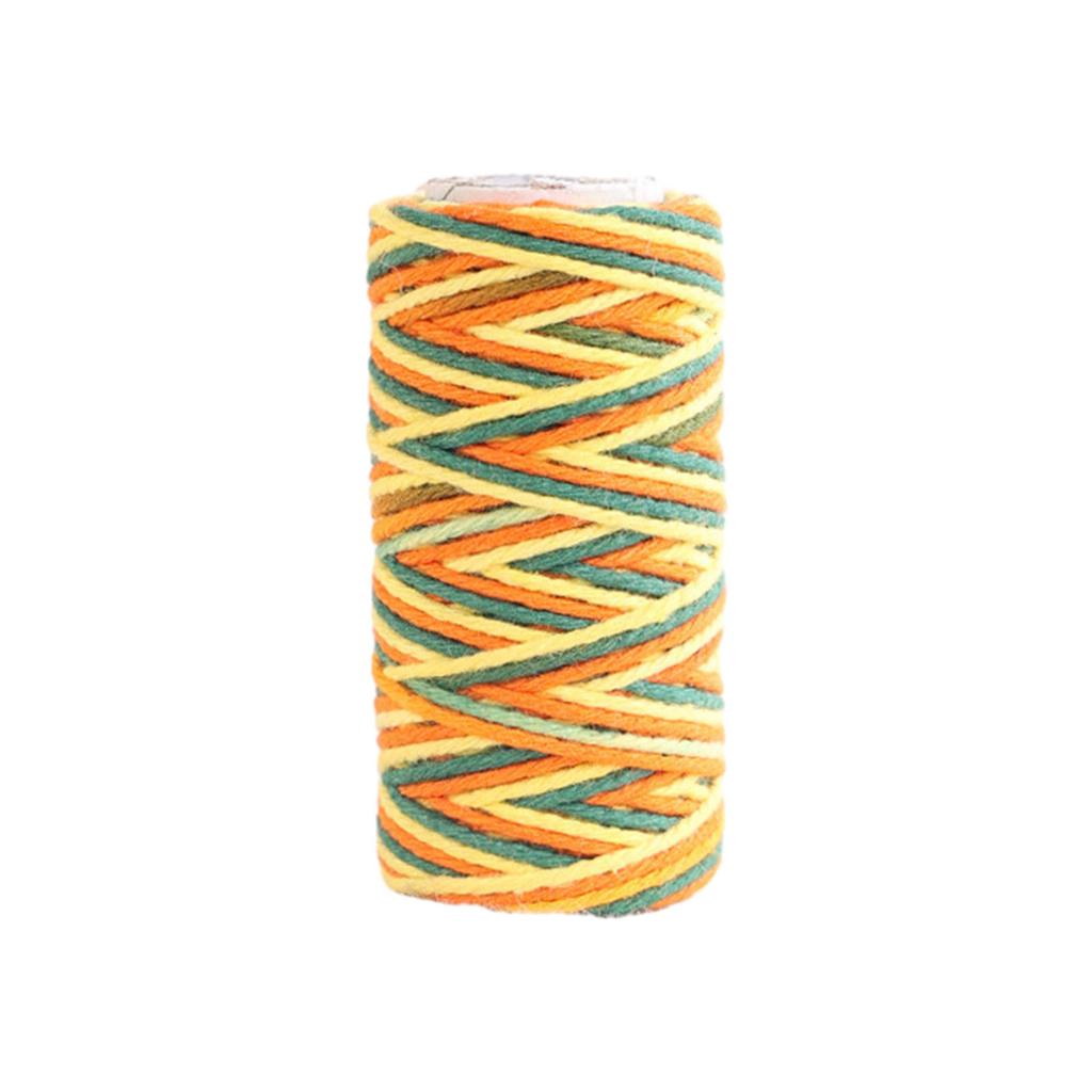 1mmx23Yards Natural Cotton Twine Colored Cotton Macrame String Colorful Macrame Rope for DIY Tapestry Crafts Home Decor