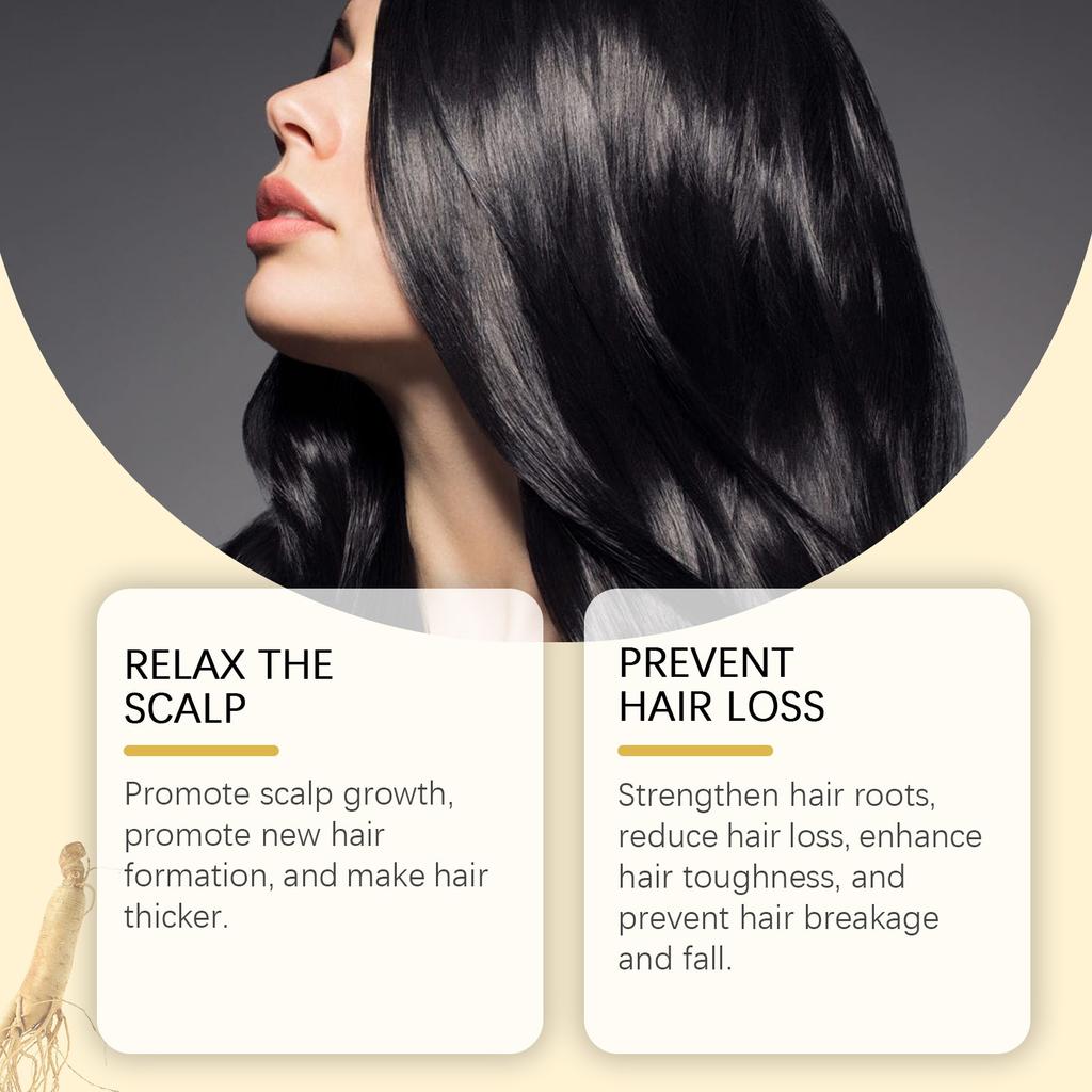 Reguliert das Haargleichgewicht und fördert das Wachstum der Kopfhaut. Ätherisches Öl aktiviert die Haarfollikel, um trockenes und geschädigtes Haar zu verbessern. 50 ml