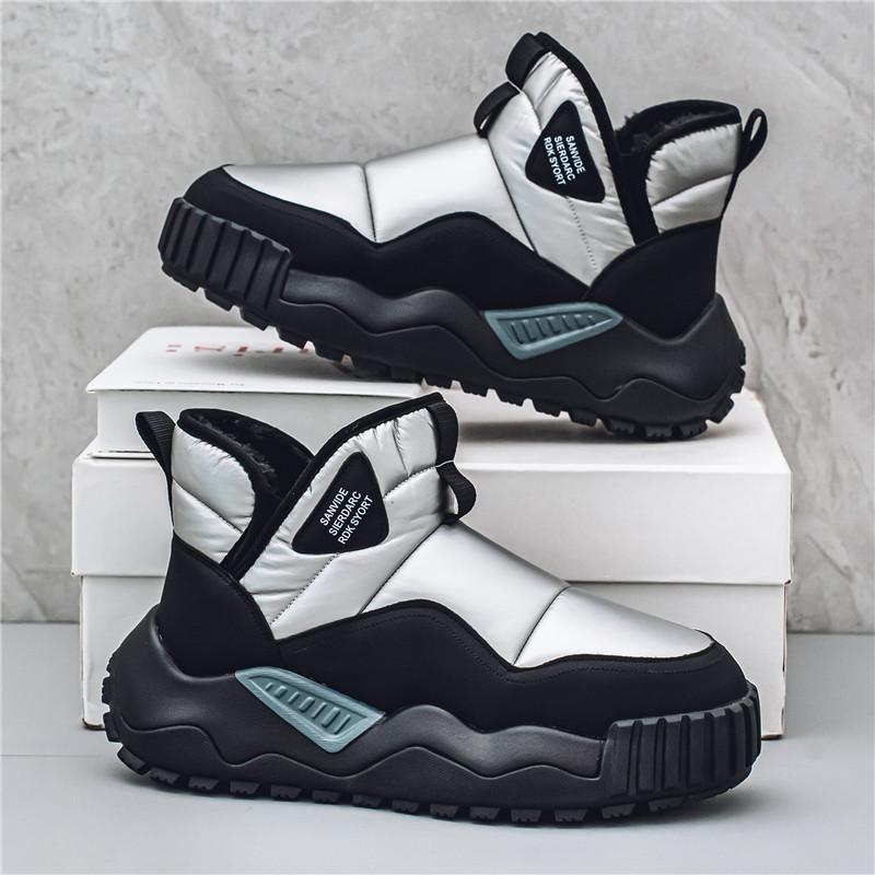 22 новые высокие бархатные утепленные хлопковые теплые и увеличивающие высоту на толстой подошве зимние ботинки для осени и зимы 39