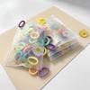 50/100Pcs Print Frosted Zipper Bags Transparent Plastic Storage Pouch Reusable Seal Bag For Jewelry Cosmetic Stationery