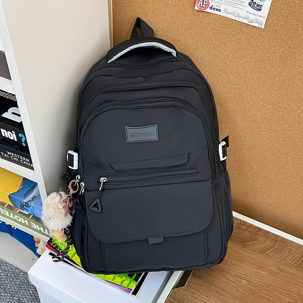 Casual simple middle school student schoolbag female Korean version middle and high school class backpack large capacity light backpack