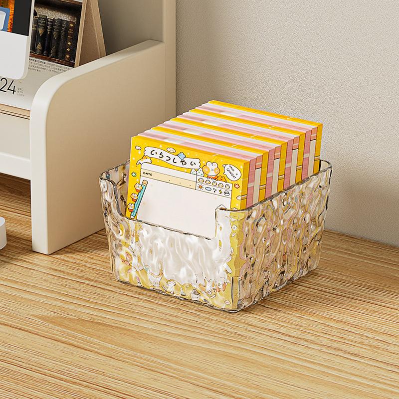 

1 шт. Пустая прозрачная коробка для хранения Pos Классификация маленьких карточек Настольный органайзер для ящиков Контейнер для хранения канцелярских товаров S