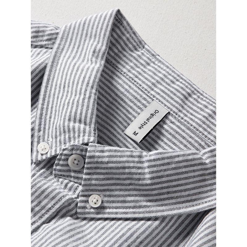 Trendy Spring & Fall Long Sleeves Heart Embroider Casual Stripes Shirt