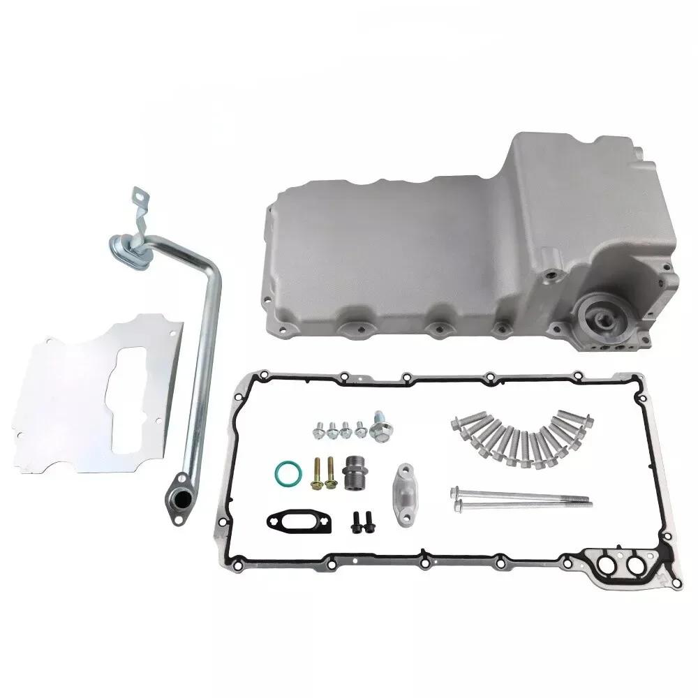 Cars Accessories LS Swap Aluminum Oil Pan Retrofit Kit Low Profile For LS1 LS2 LS3 4.8L 5.3L 6.0L