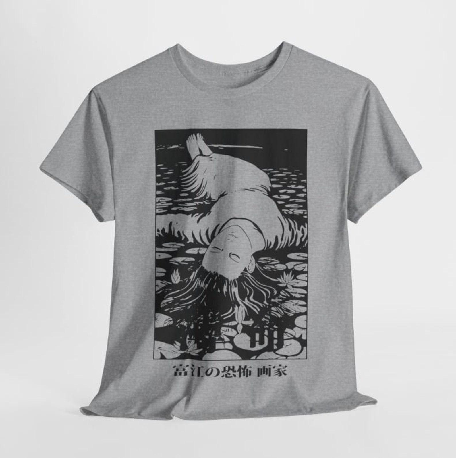 Creepy Girl Eyes, Spiral Horror Manga Shirt Horror Lovers Manga Unisex T shirt, Anime Merch 4XL