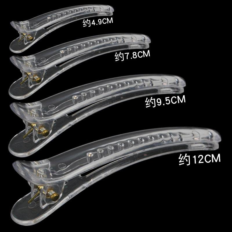 Transparent Large Medium and Small-sized Duckbill Clips and Bright-colored Pointed-beak Hair Clips