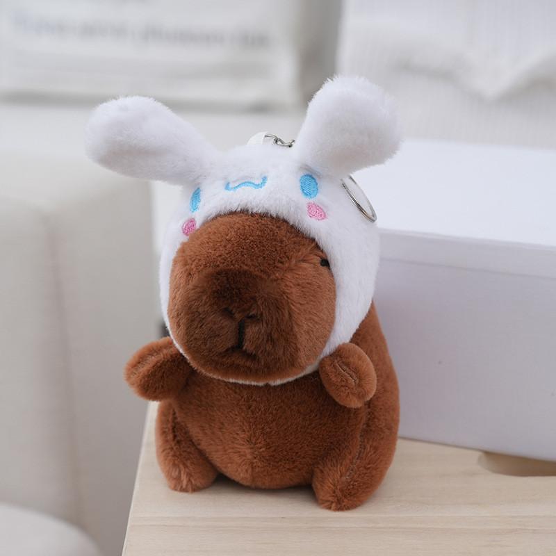 Adorable Capybara Plush Toy Bag Charm Soft Stuffed Animal Doll With Cute Design