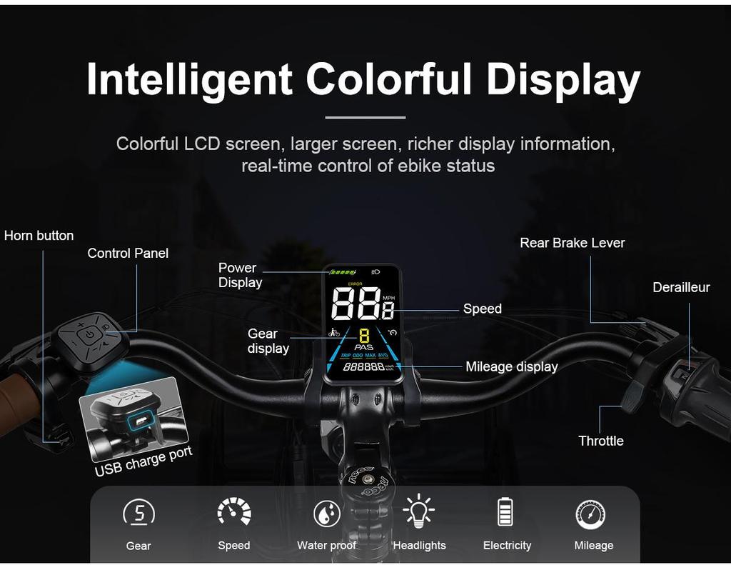 SAMEBIKE RS-A07 E-Bike 500W 36V13AH City Travel Electric Bicycle Aldult 28-inch Large Tire Triple Shock Absorption Electric Bike