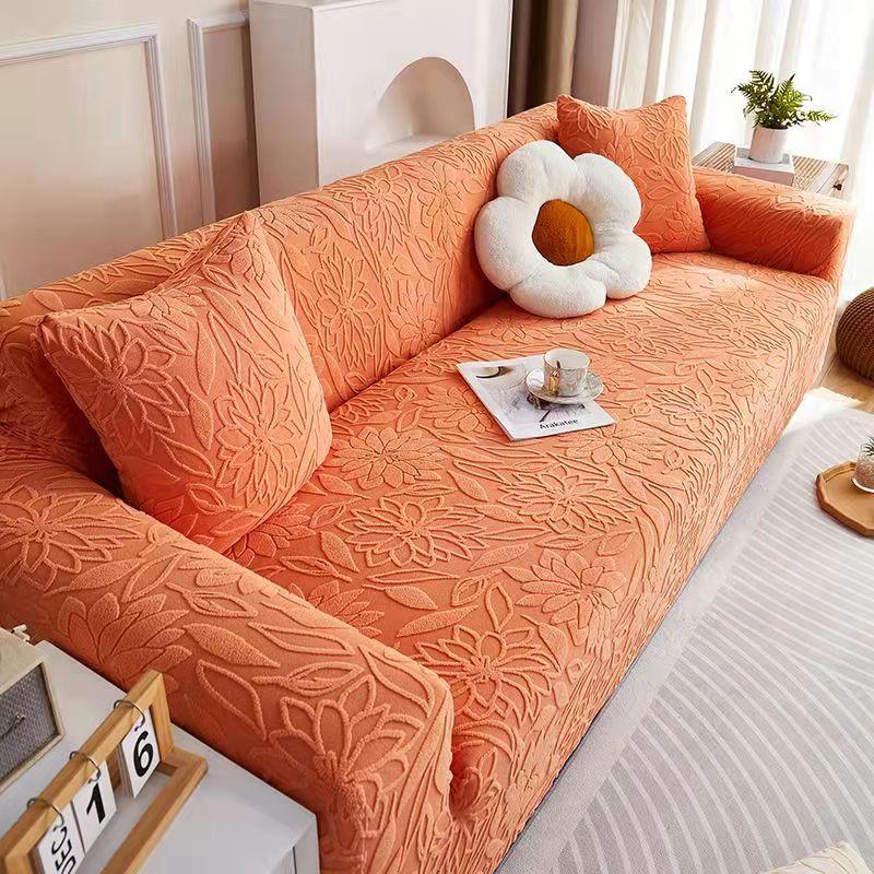 Husă de Sofa Toate Sezoanele Generală Sofa Complet Învelită Husă Completă pentru Sofa Culoare Solidă Anti-alunecare Sofa Pânză Terry Husă pentru Sofa cu Două Locuri Trei Locuri