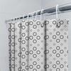 Schwarz-Weiß-Punkte Duschvorhang-Set Für Badezimmer-Dekoration Modernes Design Wasserdichtes Gewebe Mit Hakenöse Für Dusche Oder Whirlpool