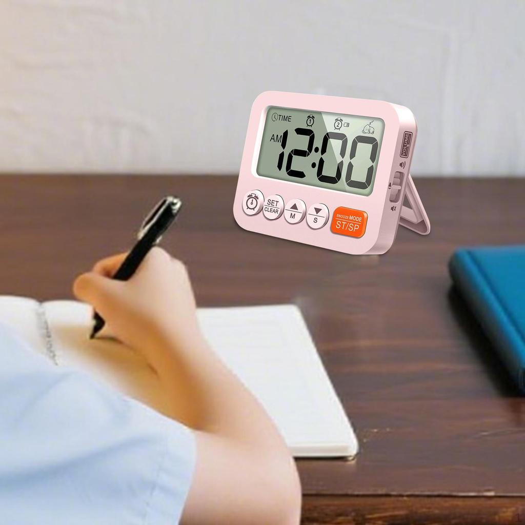 Digitaler Wecker Großes Display für Kinder Erwachsene Kleiner Schreibtisch-Timer Badezimmer Dusche Studium