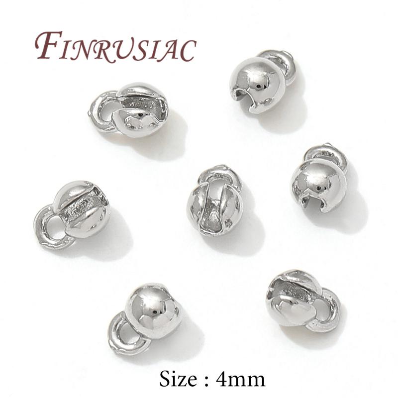 Lamps For Jewelry 18K Gold Plated End Caps For Jewelry Crimp Beads Cover Findings DIY Bracelets Accessories