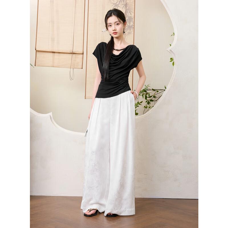Sancai New Chinese Style Tie-Dye Wide-Leg Pants