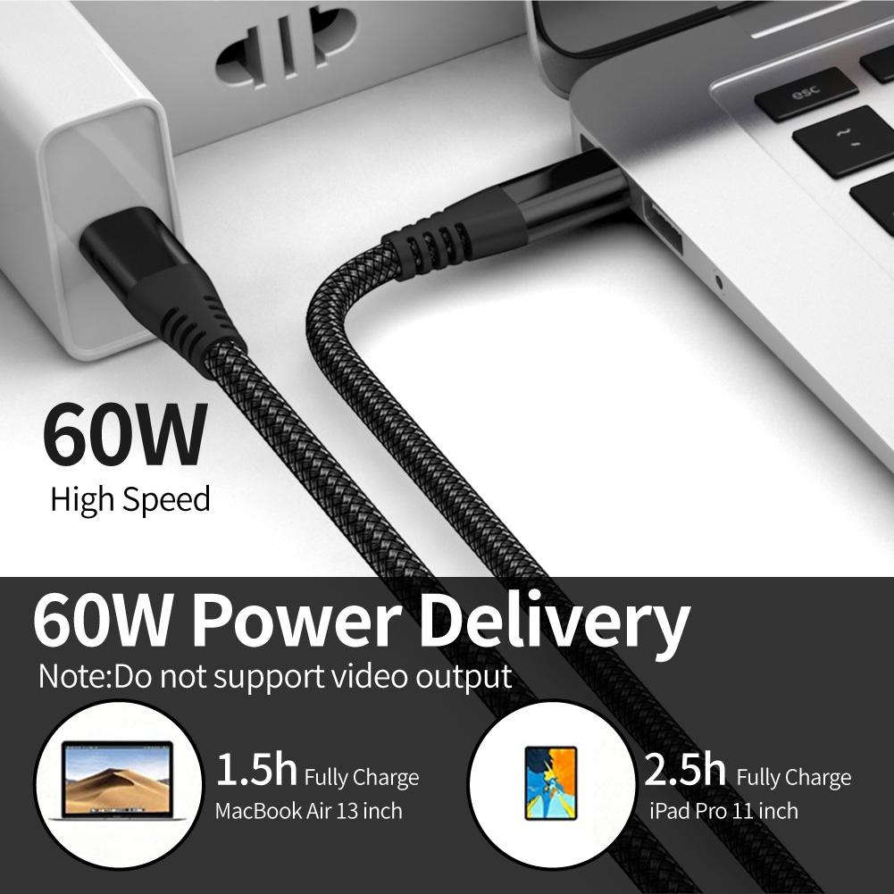 For iPhone 15 Series 1m Nylon Braided PD 60W Charging Cable Type-C to Type-C USB2.0 Data Cable for Cell Phones,Tablets,Laptops
