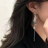 S925 Silver Bamboo Tassel Earrings: Women's Niche 2023 Trendy Studs