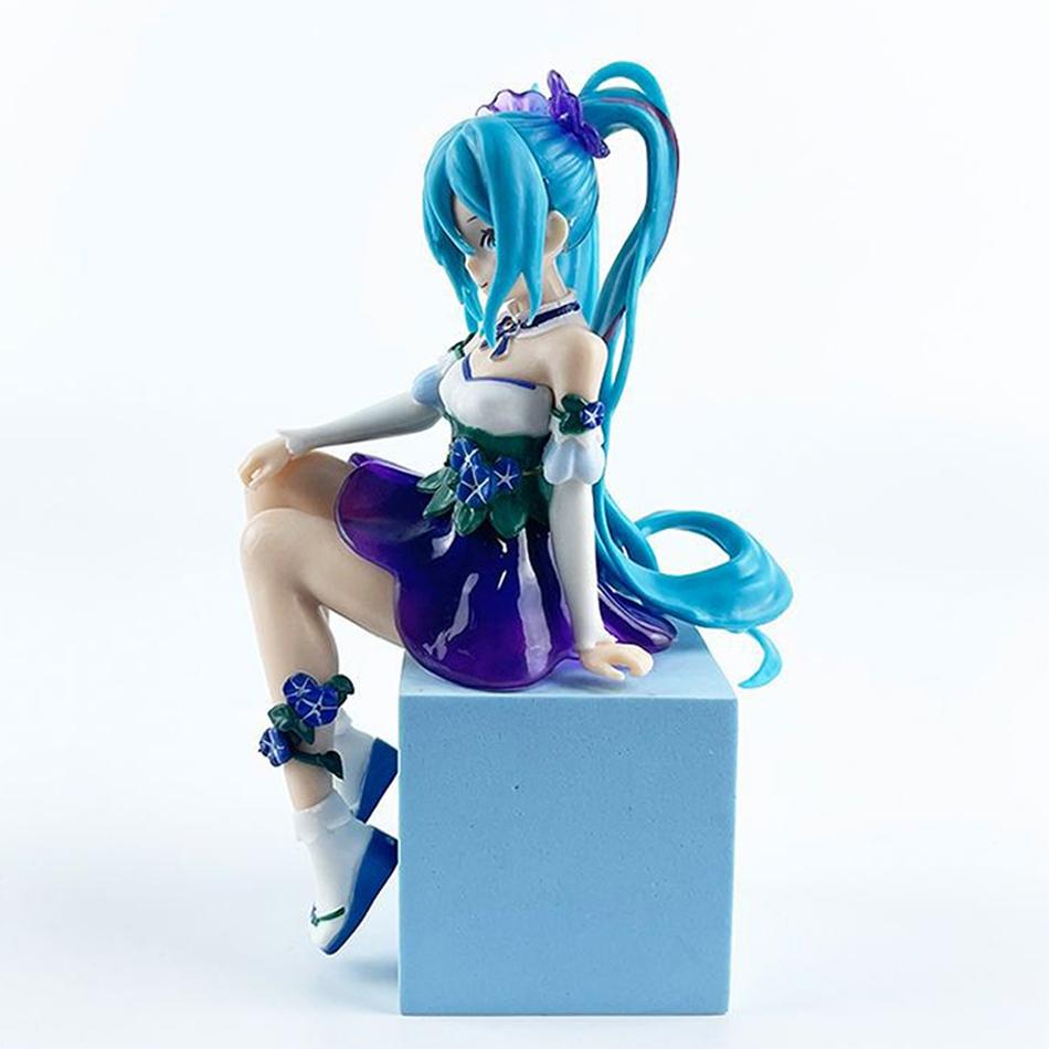 15cm Anime Figure Hatsune Miku Morning Glory Fairy Noodle Stopper Miku Action Figure PVC Collection Model Ornament Toys Gifts