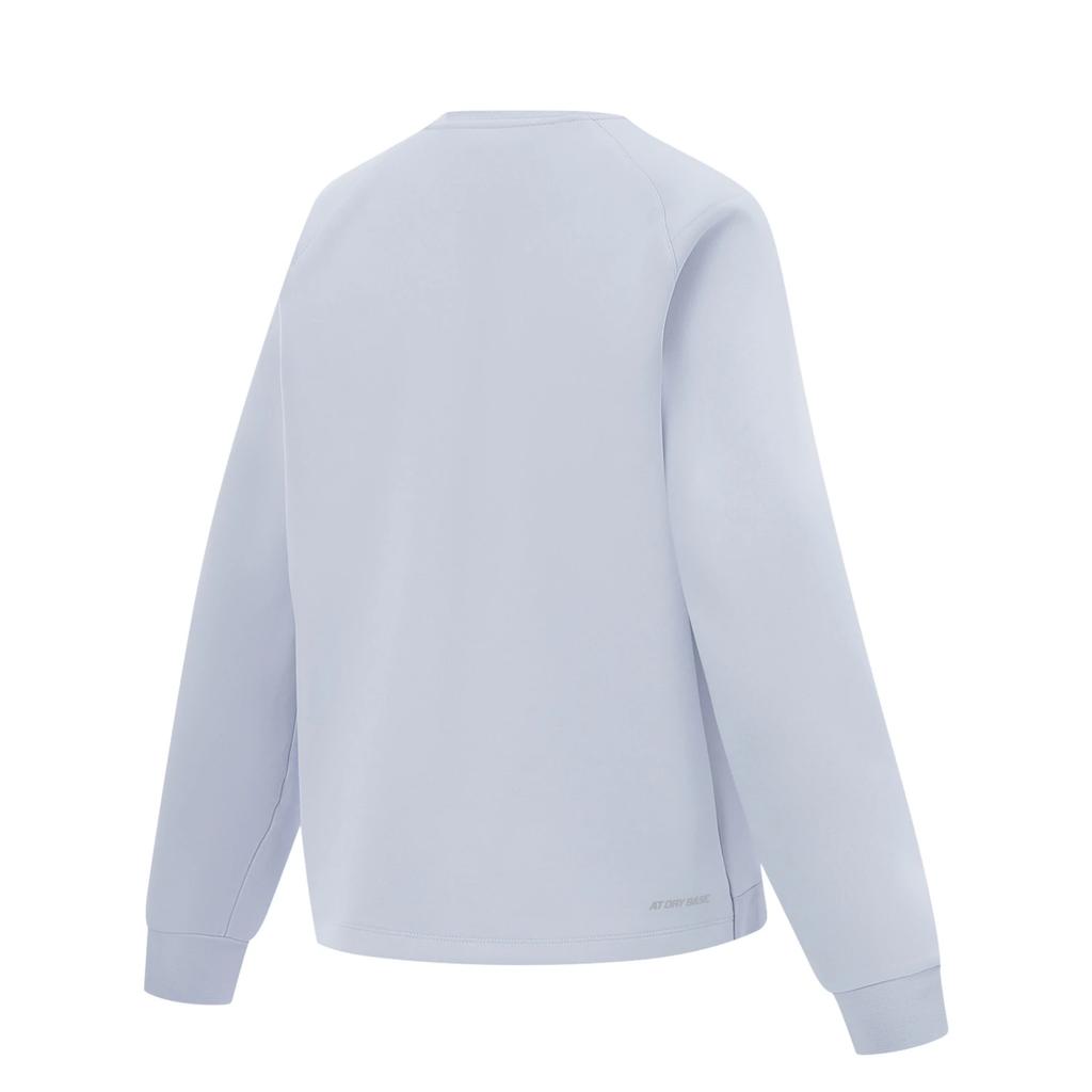 Li-Ning Solid Color Round Neck Sweat Absorbing Casual Versatile Sweatshirt Women Sweatshirt AWDVA70-3