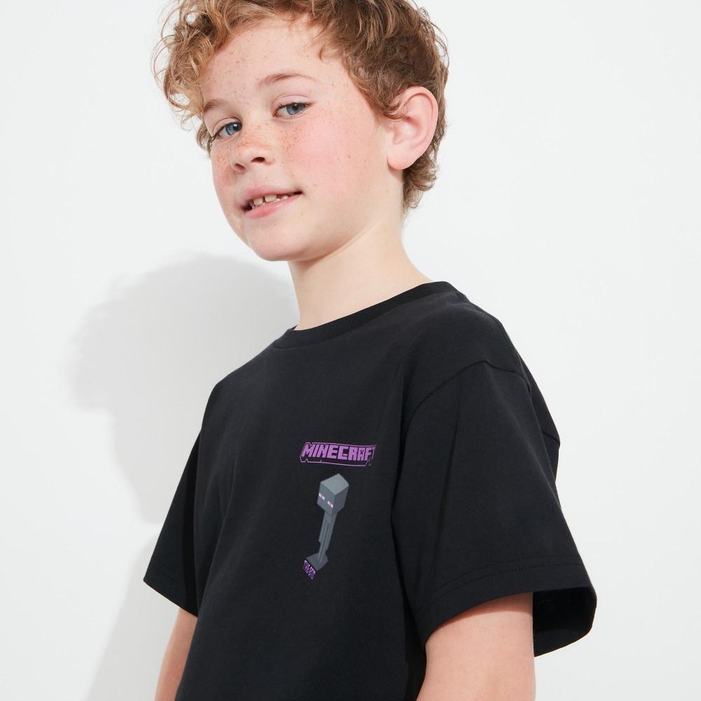

UNIQLO JAPAN KIDS Футболка с рисунком Minecraft UT (короткий рукав)