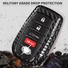 Key Cover for Toyota Venza Carbon Fiber Key Case for TOYOTA RAV4 Prime Land Cruiser Fortuner Mirai Collora Cross 2024 Car Key