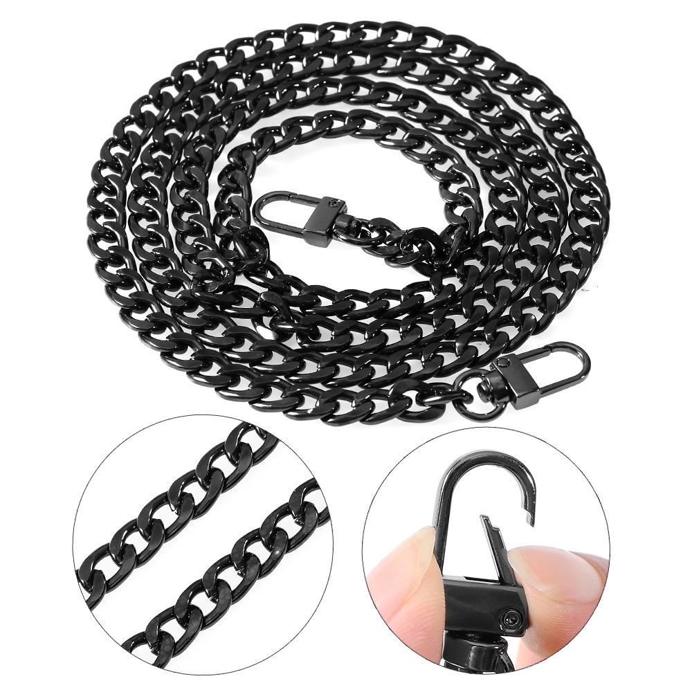 120cm Lange Metallkette für DIY-Schmuck: Flaches rundes galvanisiertes Aluminium für Umhängetaschen oder Gepäck