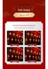 2025 New Year Red Lantern LED Curtain String Lights - Home Atmosphere Decoration with Fu Character