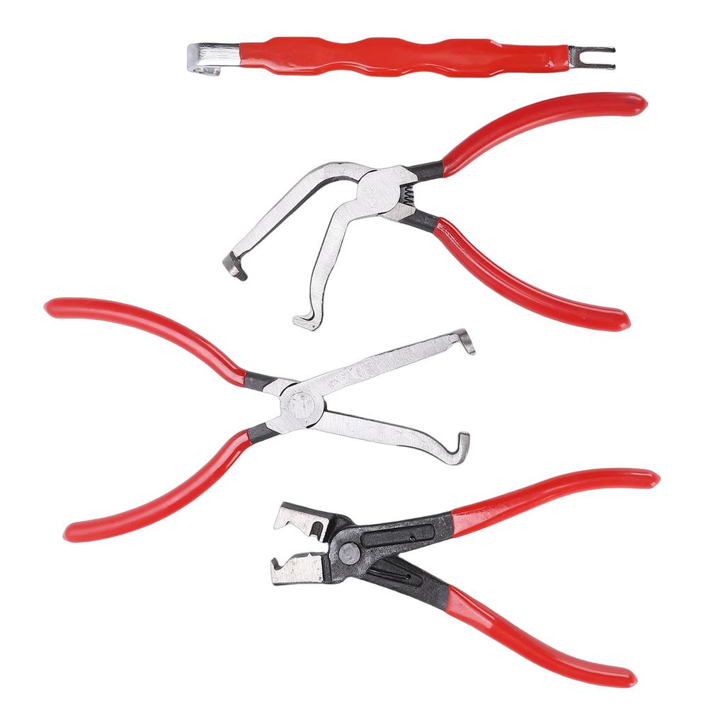 4pcs Electrical Disconnect Pliers Set Automotive Electrical Plug Disconnect Tool for Automotive Car Truck SUV Red