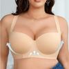 European and American Style Seamless Memory Wire Plus Size Bra Thin Adjustable Push-up Bra