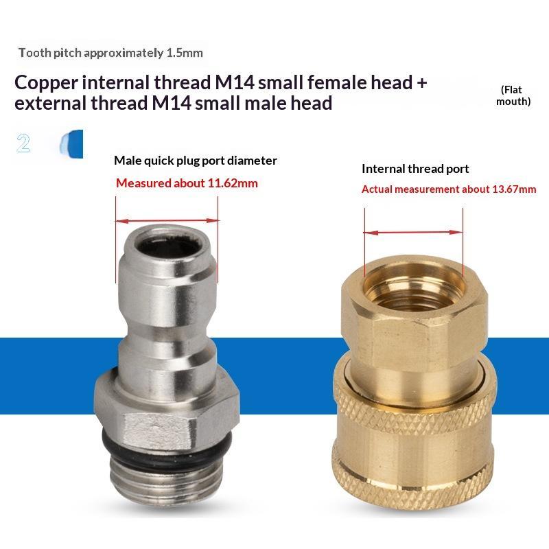 M14 X 1.5 Male Female Quick Connect Set Leak Proof Rust Resistant for DIY Home Garden Pressure Watering System Install