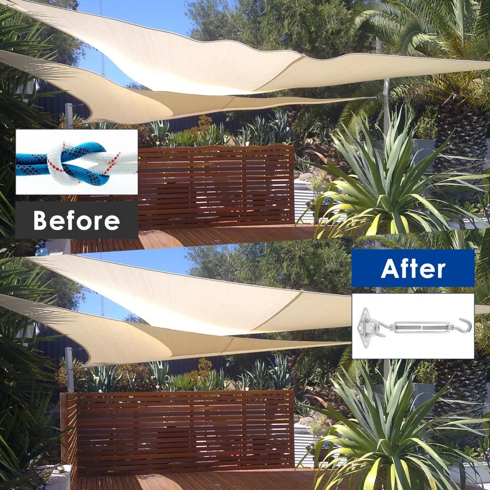 Stainless Steel Sun Shade Sail Install Attachment Set  for Home Garden